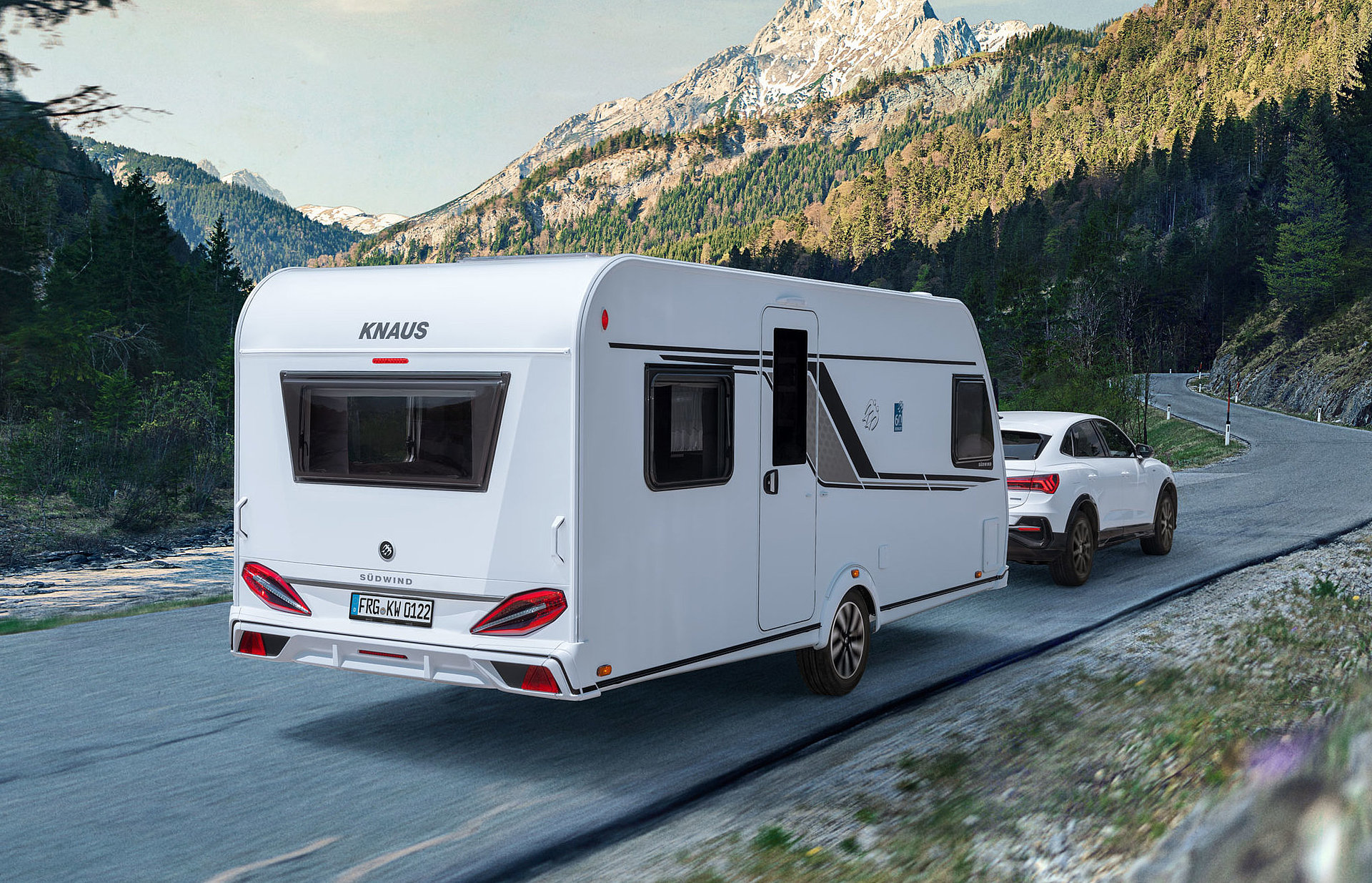 Knaus Wohnwagen Exterieur Fahrt 2022-2023