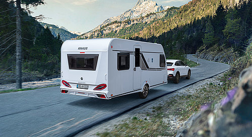 KNAUS Wohnwagen Fahrt