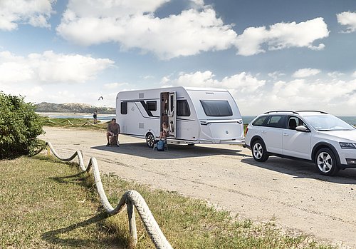 KNAUS Wohnwagen Fahrt