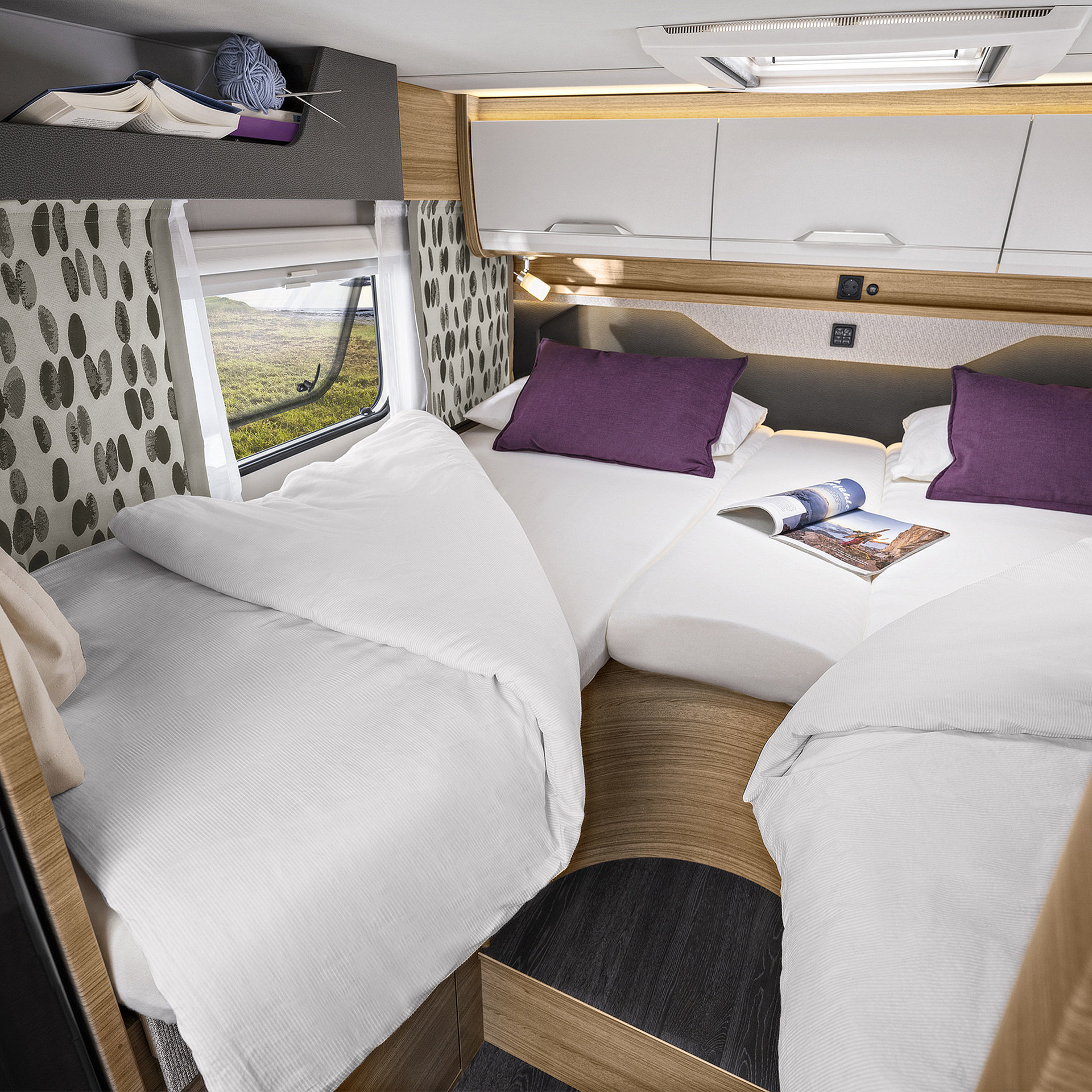 KNAUS VAN WAVE Interieur Einzelbetten